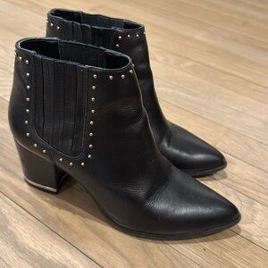 MICHAEL Michael Kors Black Ankle Boots with Studs